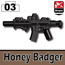 SHB Assault Rifle Honey Badger M4 compatible with toy brick minifigures