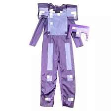 Minecraft Enchanted Diamond Armour Kids Costume Size Medium 7-8 Jumpsuit & Mask