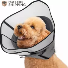 IFurffy Dog Cone for After Surgery Breathable Soft Dog Cone for Medium Size Dog