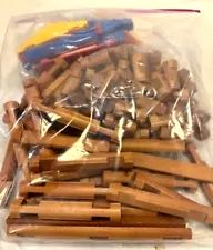 Lincoln Logs (Lot 140) Mixed Pieces-Used No Box-See Description- Toy-Free Ship