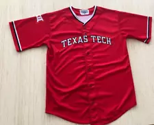 Texas Tech Red Raiders Red Replica Baseball Jersey Size Large FLAW