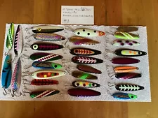 29 TROLLING SPOONS FOR TROUT/SALMON/VARIOUS COLORS/SIZES/SILVER STREAK/MOONSHINE