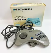 BOXED AUTH SEGA SATURN CONTROLLER PAD GRAY JAPANESE