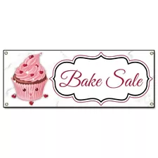 Bake Sale Banner Concession Stand Food Truck Single Sided