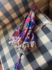 Decorative Cotton Umbrella Sun Parasol Bright Colors