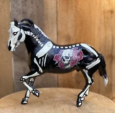 Custom Hand Painted Breyer Traditional Halloween Skull Horse