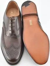 NEW w BOX | PEAL & CO x CROCKETT & JONES 10.5E BROWN WINGTIP BROGUE SHOES