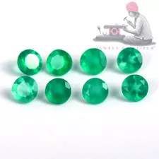 10 Pcs Natural Green Onyx 4mm Round Cut Untreayed loose Gemstone for sale