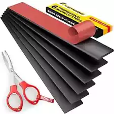 6 Pack Magnetic Strips with Adhesive Backing for Crafts Tools Kitchen Gara (AM5)