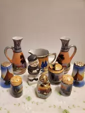 SALE! WAS 45 VTG 11pc LOT FROM JAPAN S&P'S,CREAMER, OIL,VINEGAR,BOY,& CONTAINER