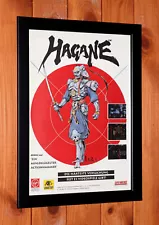 1994 Hagane The Final Conflict SNES Nintendo Old Promo Small Poster / Ad Framed