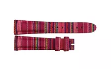 MONTBLANC LEATHER AND TEXTILE PINK STRAP 105/75/18 mm SWISS #58 NEW 36384