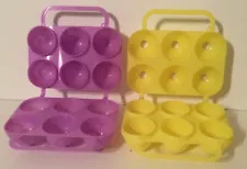 Jello Jigglers Etched Egg Molds Purple & Yellow Jello Shots Set of 2