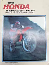 Clymer Repair Manual for Honda XL/XR/TLR 125-200, 1979-87