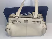 SALE DOONEY AND BOURKE SIDE POCKET TOTE BAG PURSE CREAM PEBBLE W BAGðºðº