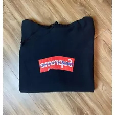 Supreme Comme Des Garçon Crinkled Box Logo Hoodie