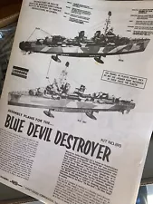 Lindberg Fletcher Class Motorized Blue Devil Destroyer Model Kit, DAMAGED BOX