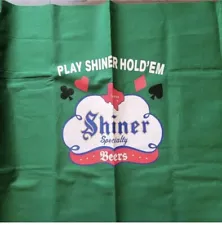 Shiner Bock Beer Texas Hold ‘Em Poker Table Felt 72”x36” Man Cane Bar Rare HTF