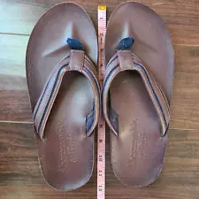 Abercrombie & Fitch Size 10 Leather Sandals Thong Flip Flop