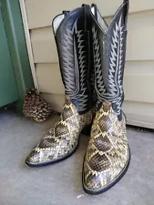 Diamondback Eastern Rattlesnake Cowboy Boots Mens Exotic Sankeskin Cowtown 9 EE