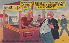 New ListingKisses For Sale Deliver a Dozen To My Apartment Comic Postcard E12