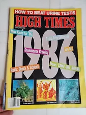 Vintage 1980s High Times Magazine 1986 How to Beat Urine Tests Green House Pot