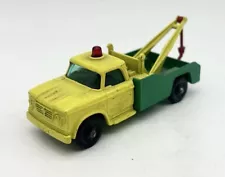 MATCHBOX LESNEY Dodge Wreck Truck Diecast SERIES 13 1965 Green Yellow Vintage BP