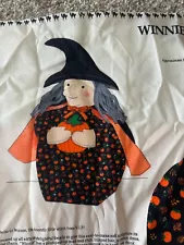 Halloween Winnie Witch Cut and Sew Fabric Panel for making a Table Topper