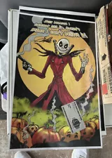 Poster Print Signed By Artist The Nightmare Before Christmas RARE ONE OF A KIND