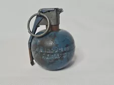 Vintage Practice Pineapple RFX Cast Iron Hand Grenade WWII Era Folk Art Display