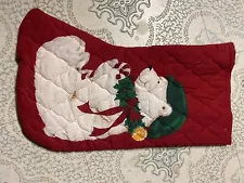 Polar Bear Christmas Stocking Vintage