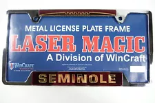 NCAA Florida State University Seminoles Inlaid Metal LIC PLT Frame 4 tab