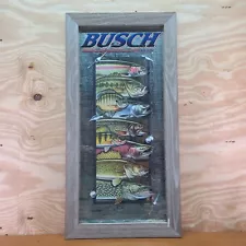 Busch Beer Fishing Mirror 2001 Head West Freshwater Fish Series 17X34