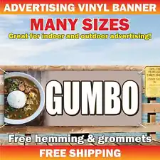 GUMBO Advertising Banner Vinyl Mesh Sign Louisiana food Bar Buffet chicken duck