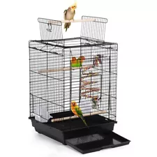 Heavy Duty Open Top Travel Bird Cage for Bird Canary Cockatiel Small Birds, Used