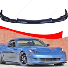 For Corvette C6 Z06 2005-2013 | ZR1 Style Glossy Black Front Bumper Splitter Lip