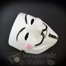 V for Vendetta Anonymous Guy Fawkes Protest Halloween Masquerade Mask [White]