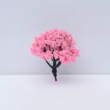 10pcs Dollhouse Miniature 5-8CM Heigt Plastic Bush Shrub Flower Tree Model Decor