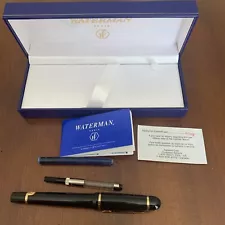 New in Gift Box Vintage Waterman Phileas Classic Black Fountain Pen M Nib