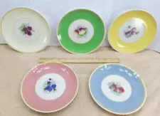 VTG Set Of 5 Syracuse China Old Ivory Dessert Plates Fruit Berries H. G. Aitken