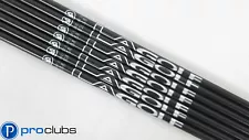 NEW 7pc LAGP LA GOLF RXR BLACK 65 STIFF FLEX GRAPHITE IRON SHAFTS .370 (399898)