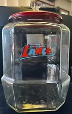 Vintage Lance Display Glass Jar