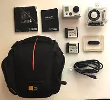 New ListingGoPro Hero 2 Camera w/3 Batteries Waterproof case & SD cards Untested