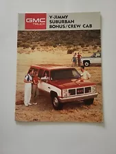 GMC Truck V-Jimmy Suburban Crew Cab Sales Brochure 1988