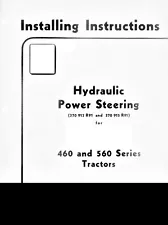 IH Hydraulic Power Steering for Farmall 460 & 560 Installing Instructions