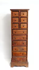 Library Card Solid Oak Antique Vintage Mini Chest of Drawers ~ So Beautiful!