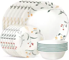 Corelle Wildflower Garden 18 piece Delicate Pattern Dinnerware Set Service for 8