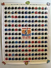 2006 ALL MINOR LEAGUE BASEBALL TEAMS CAP HAT 22x28 INCH TWO-SIDED WALL POSTER EX