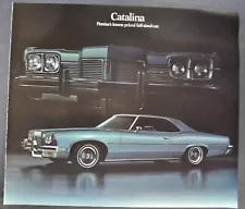 1973 Pontiac Catalina Brochure Folder 400 Hardtop Coupe Sedan Excellent Original