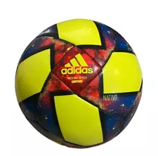 Adidas Match Replica Soccer Ball Capitano Yellow Blue MLS World Cup Sz 5 Neon